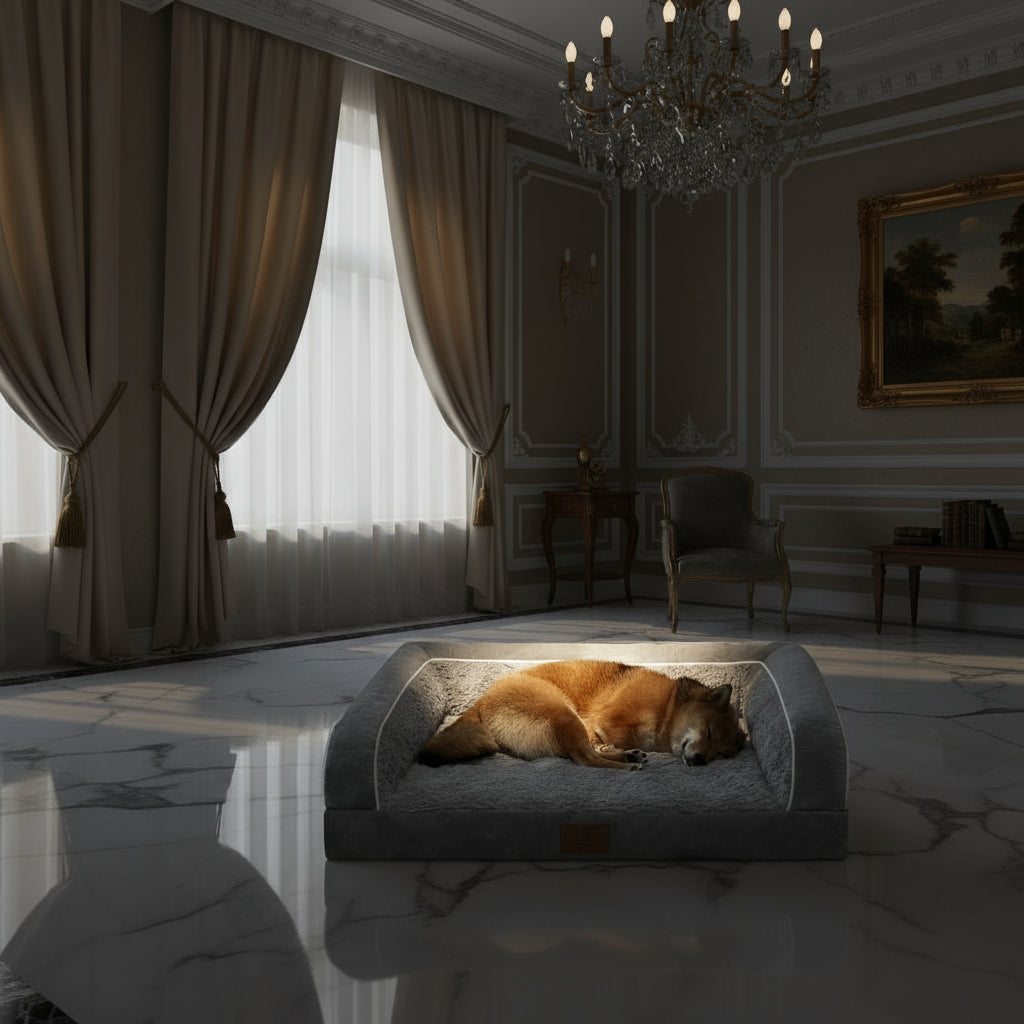 Dog Beds for Large Dogs, Washable Dog Bed Sofa with Removable Cover, Waterproof Dog Bed Couch with Nonslip Bottom, High Bolster Dog Bed, Orthopedic Dog Bed